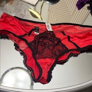 Torrid Red and Black Lace Women's Panties